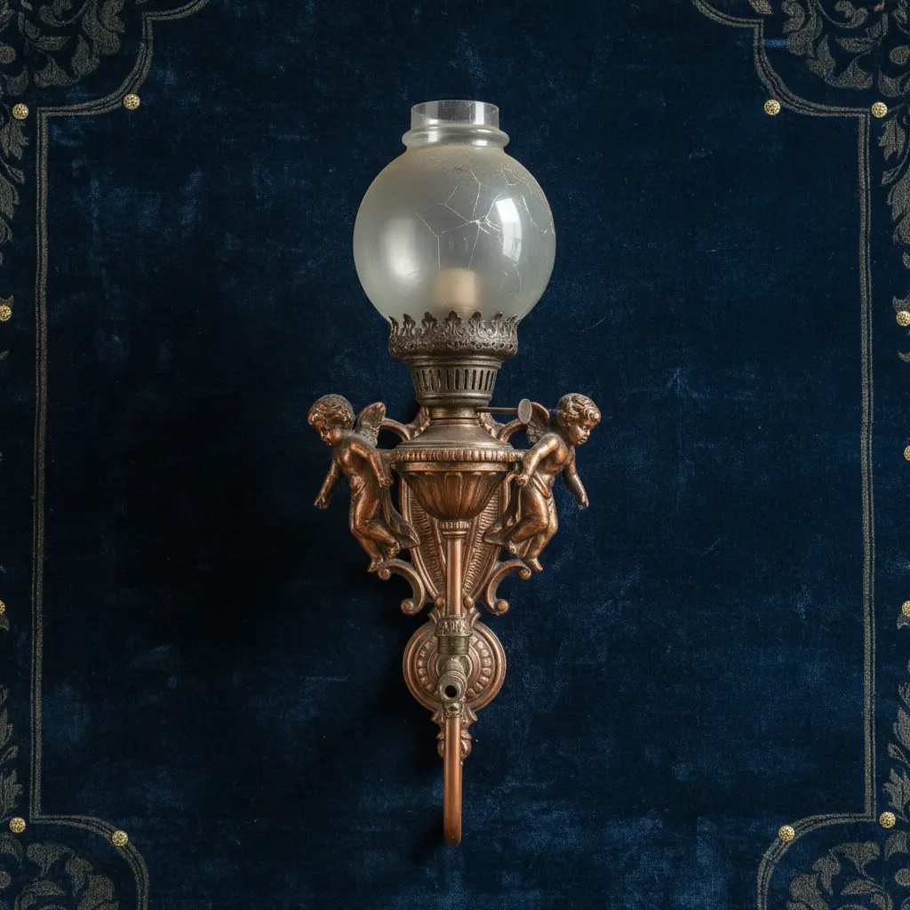 Unlit Copper Gas Lamp